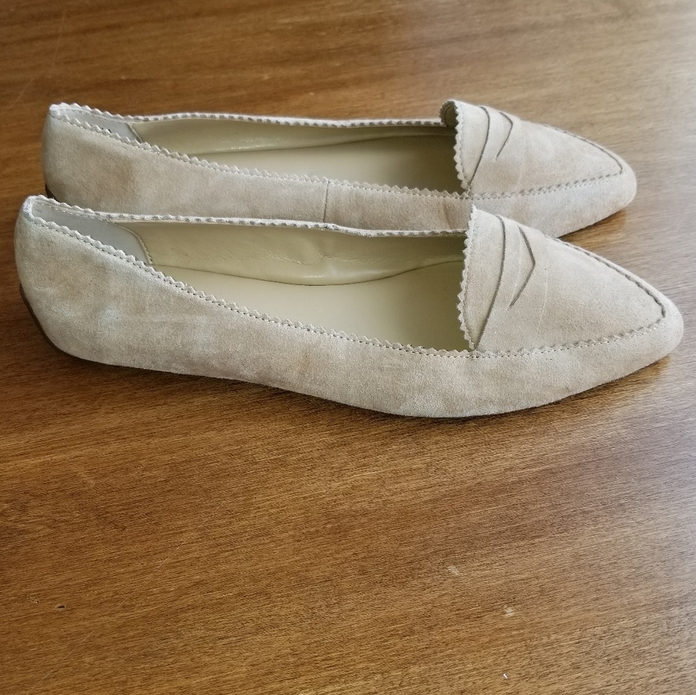 Talbots Francesca kid suede driving loafers moccasins
